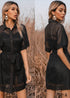 Lace Pure Black boho dress